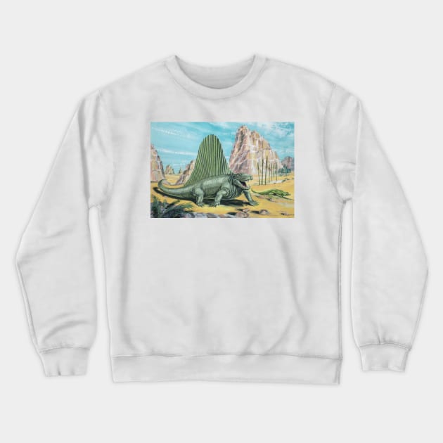 Dimetrodon Crewneck Sweatshirt by davidroland